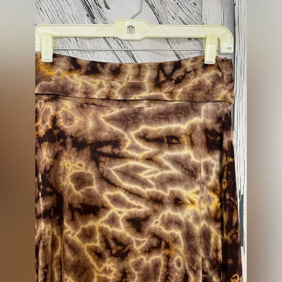 Three Dots Tie Dye Skirt Brown M - Picture 3 of 6